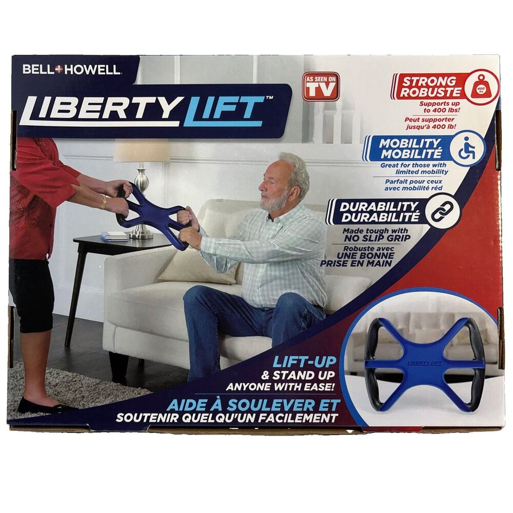 Bell + Howell Liberty Lift Assist Device Blue Strong Supports 400lb No Slip Grip